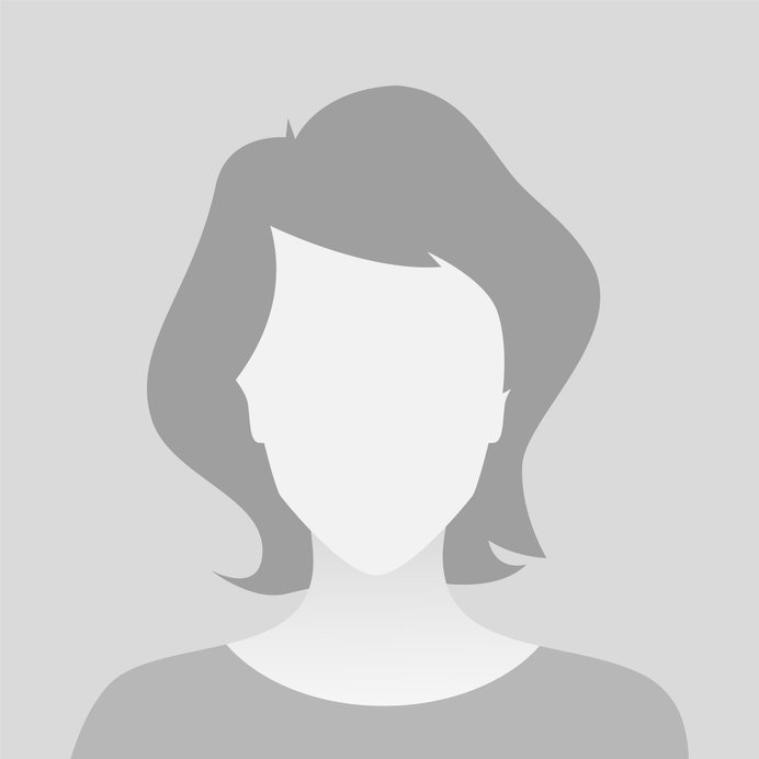 Person gray photo placeholder woman in T-shirt on gray background